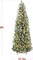 Frosted Pencil Christmas Tree Slim Pre Lit Scotch Pine with White & Multicolor LED Lights